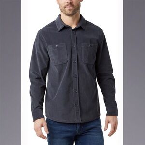 NWT 32 Degree Heat Men's Blue Corduroy Shirt size XXL